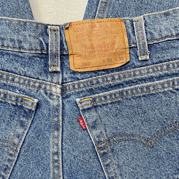 Vintage Levi’s 550 High Rise Tapered Jeans Made in USA Stonewashed Acid Wash - Picture 14 of 17